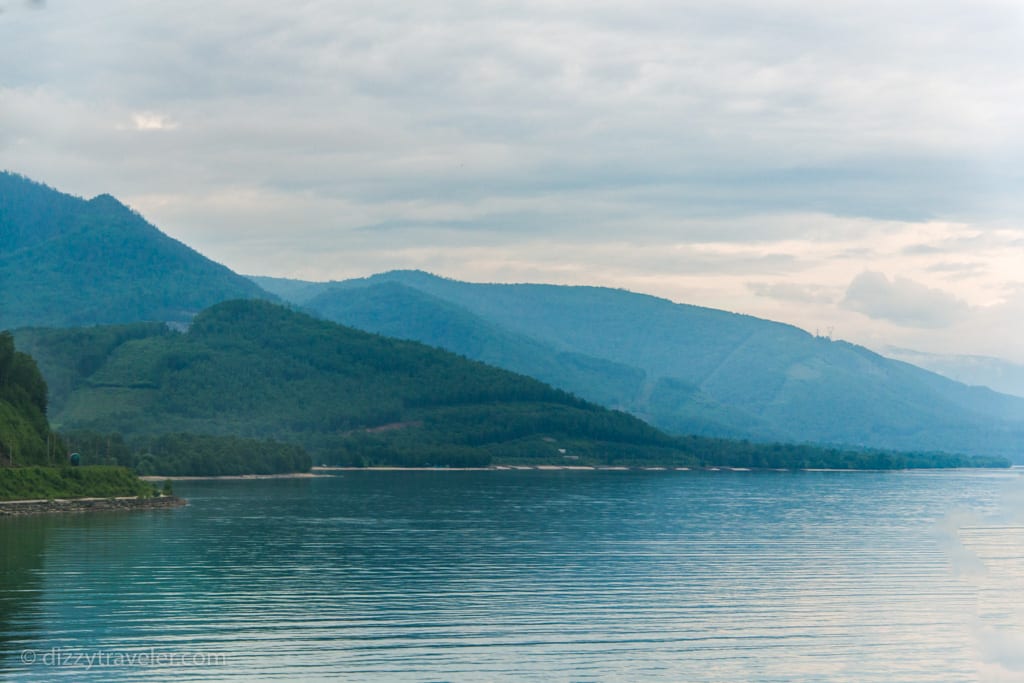 A view of Lake Baikal from Slyudyanka, Russia