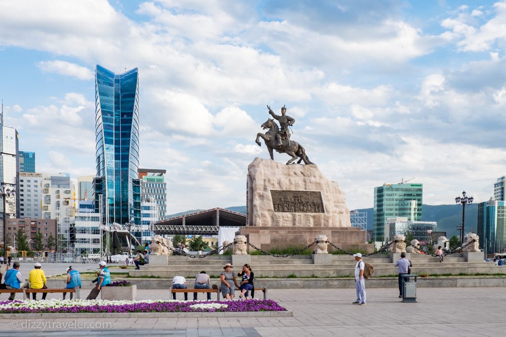 Sukhbaatar Square in Ulan Bator