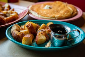 Pancake with authentic Vermont maple syrup