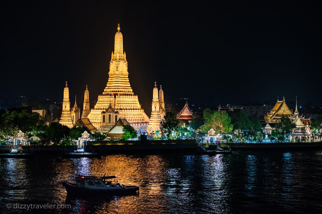 Wat Arun, a Buddhist temple (Temple of Dawn)