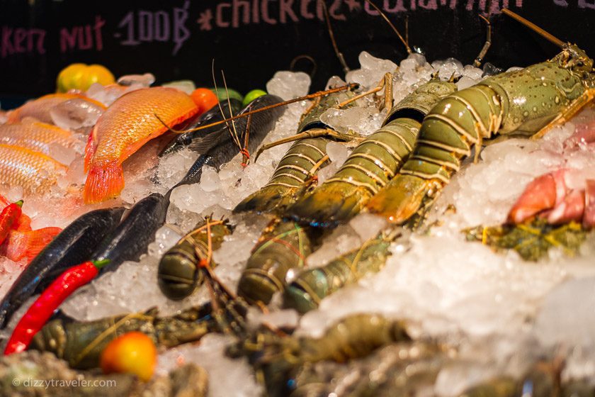 Seafood in Night Market, Koh Samui